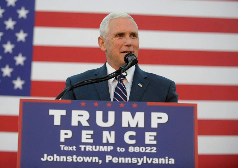 A majority of Republicans say Mike Pence is their first choice to run for president in 2020 if Donald Trump loses, according to a new poll. (John Rucosky/The Tribune-Democrat via AP)