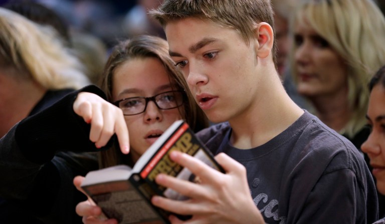 President Trump's favorite book, his own, was a hot commodity here Thursday at the annual Conservative Political Action Conference. (AP Photo/Charlie Neibergall)
