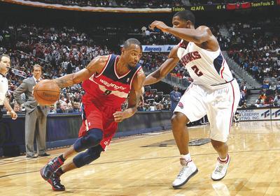 Kevin C. Cox/Getty ImagesWizards forward Rashard Lewis, 32, is in his 14th season in the NBA.