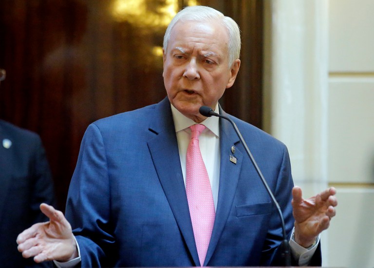 Utah Sen. Orrin Hatch said he would be open to step aside and not run for re-election in 2018 if a candidate like Mitt Romney were to run for his position in his stead. (AP Photo/Rick Bowmer)