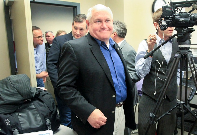 Republican state treasurer Ron Estes won the Kansas 4th Congressional District in the special election to replace CIA Director Mike Pompeo. (Fernando Salazar/The Wichita Eagle via AP)