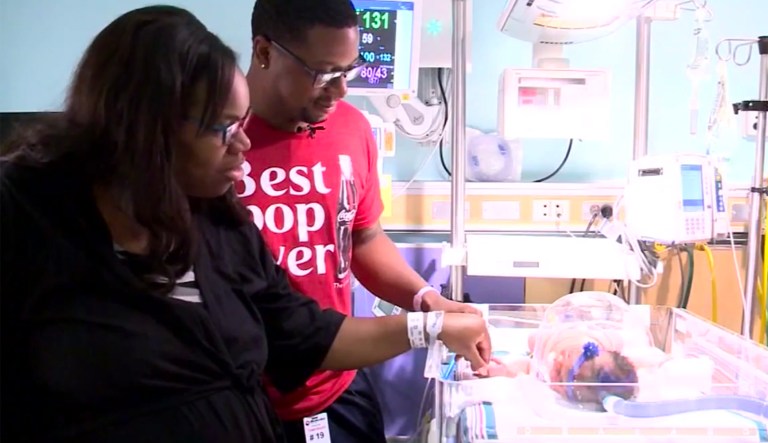 ‘A piece of joy from a day that’s so tragic’: Baby born on 9/11 at 9:11 p.m. weighs 9 lbs 11 oz