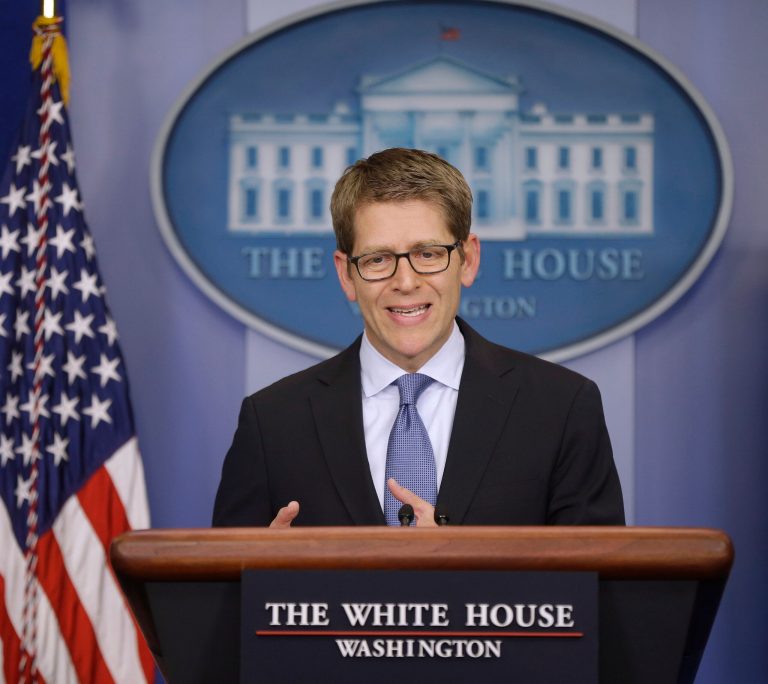 White House press secretary Jay Carney speaks during his daily news briefing at the White House in Washington, Tuesday, Nov. 19, 2013. Carney declined to deny reports that President Obama will write a letter acknowledging U.S. mistakes in the Afghanistan war as part of a security agreement with Kabul. (AP Photo/Pablo Martinez Monsivais)