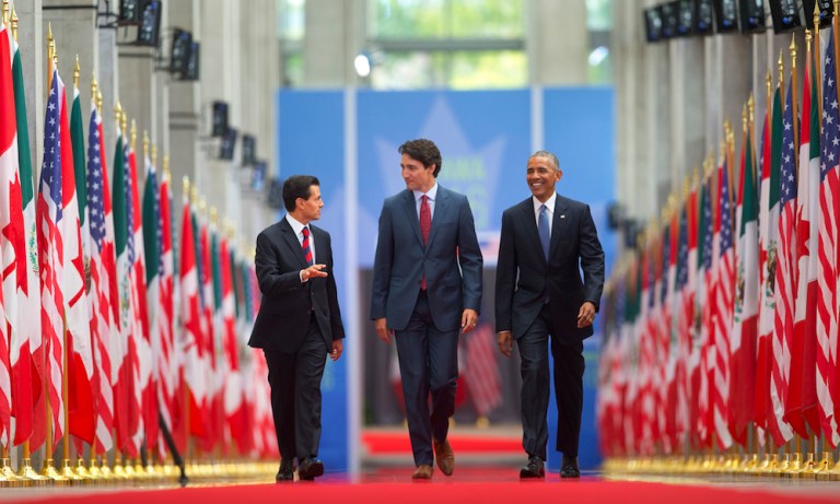 The countries agreed to a goal of producing 50 percent of the continent's electricity from clean resources. (AP Photo/Pablo Martinez Monsivais)