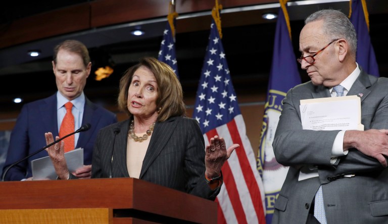 Democrats in Congress are confident. They are convinced the uproar over President Trump's recent denigration of immigrants has given them the upper hand in the immigration and government funding debate. (AP Photo/J. Scott Applewhite)