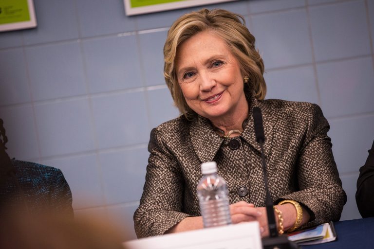 Former Secretary of State Hillary Clinton continues to dominate the race for the Democratic presidential ticket.Â (Andrew Burton/Getty Images)