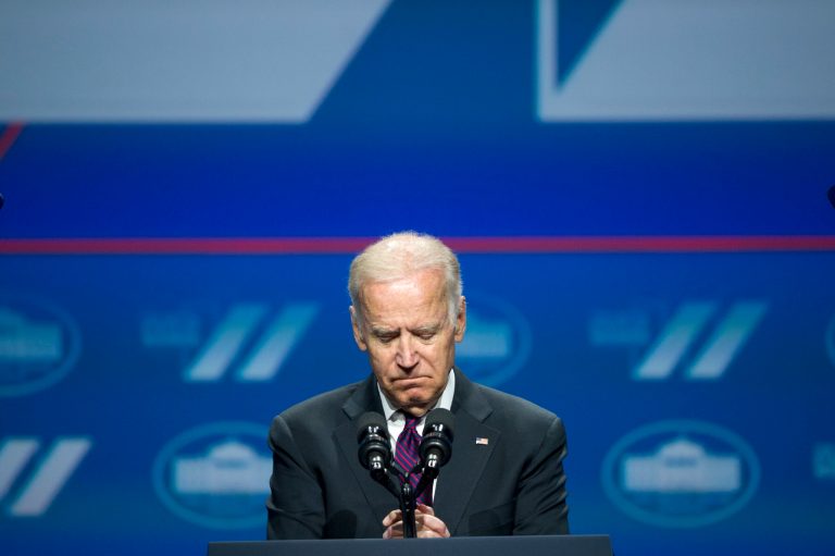 Biden said he and others like the families of the Sandy Hook victims —œrefuse to give up.—&pound; (AP Photo/Cliff Owen)