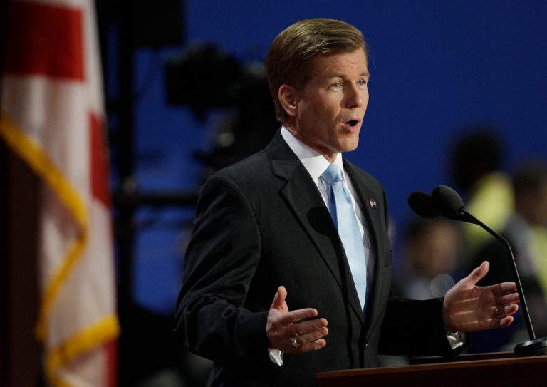 Virginia Governor Bob McDonnell addresses delegates during the Republican National Convention in Tampa, Fla., on Tuesday, Aug. 28, 2012. (AP Photo/Charlie Neibergall)
