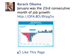 Obama campaign boasts job growth via social media