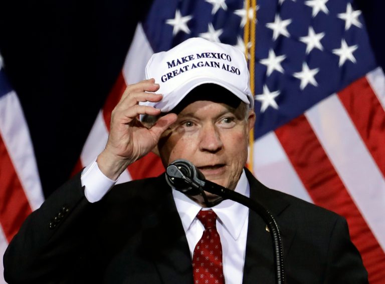 Former Sen. Jeff Sessions, R-Ala., billed his trip to the Republican National Convention - where he spoke on behalf of President Trump and met with a Russian ambassador - to his own political campaign, according to campaign finance records. (AP Photo/Matt York)
