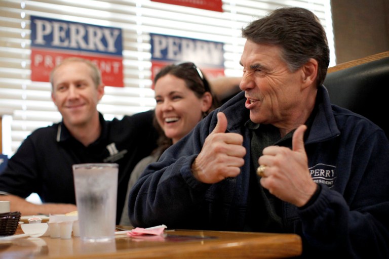 Rick Perry wants you to know just how much he knows. (AP Photo/Matt Rourke)
