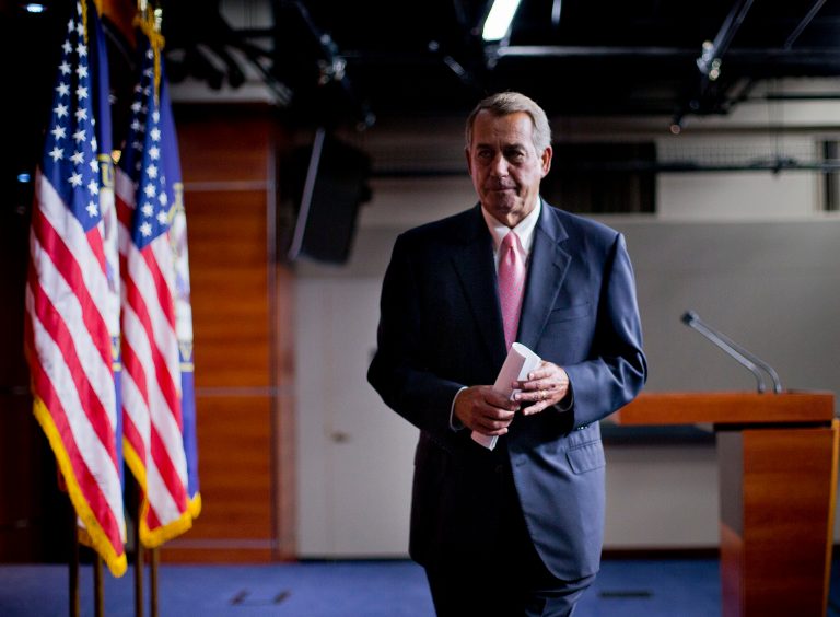John Boehner and other Republican leaders are preparing a two-day debate and showdown vote Friday on President Barack Obama's trade agenda, despite heavy Democratic opposition. (AP Photo)Â 