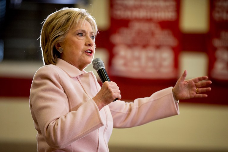 Democratic presidential nominee Hillary Clinton is promoting down-ticket Democrats in close races. (AP Photo/Andrew Harnik)