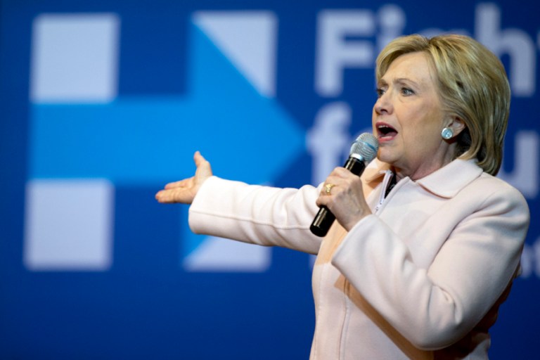 Hillary Clinton got the most money from the pharmaceutical industry, double that of second-place Jeb Bush. (AP photo/Andrew Harnik)