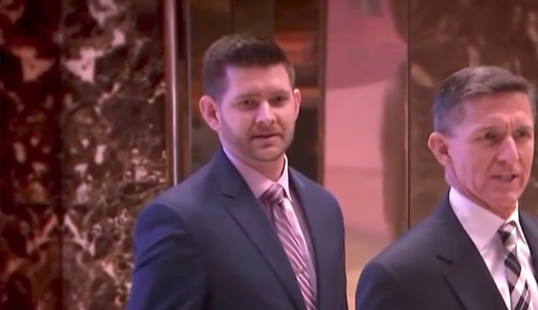 Michael G. Flynn is a person of interest in the committee's probe, due in part to his work as an aide and travel buddy for his father's Flynn Intel Group, NBC reported. (Image courtesy screenshot)