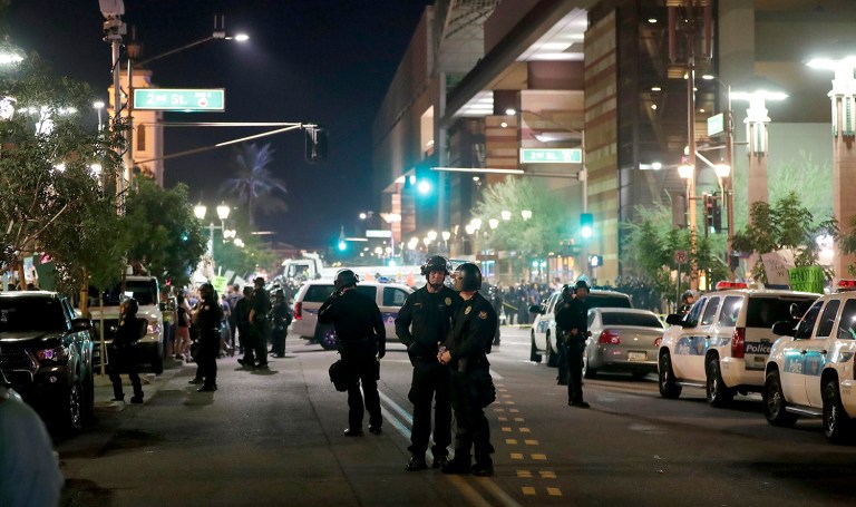 Trump has been subject to intense criticism in recent weeks for his responses to the violence in Charlottesville, Va., in which he showed reluctance to condemn white supremacist and neo-Nazi groups by name. (AP Photo/Matt York)