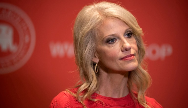 White House senior adviser Kellyanne Conway indicated Monday that it's still not clear whether Trump will assert his executive privilege to prevent former FBI Director James Comey from testifying in the Senate on Thursday. (AP Photo/Mike Spencer)