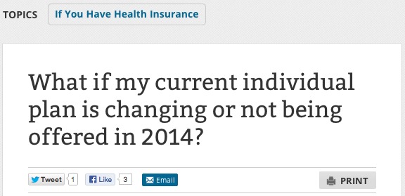 New Topic on HealthCare.gov: What If My Plan is Not Offered in 2014?