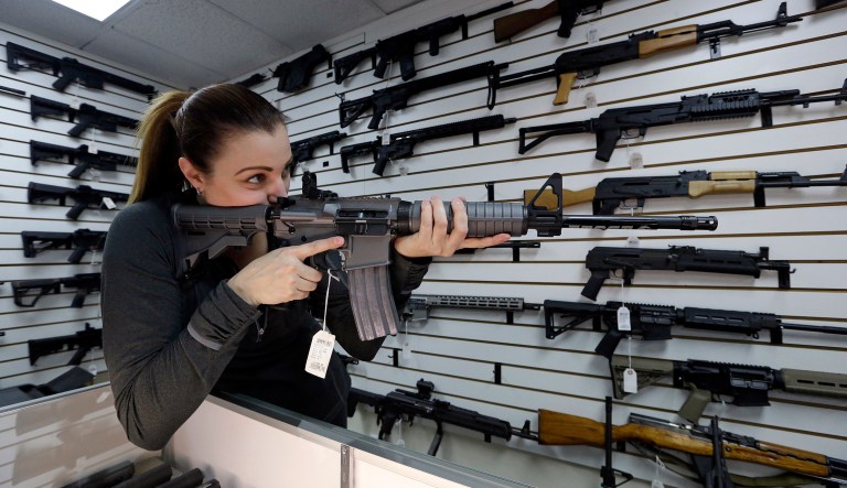 President Trump indicated Thursday that he wants to focus on improving the ways state and local governments respond to possibly mentally ill people who seek out guns. But several papers said that's not nearly enough. (AP Photo/Elaine Thompson)