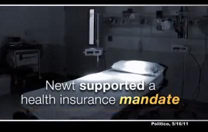 Romney ad: Newt supported health insurance mandate