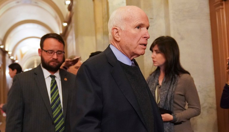 Whatever world Sen. John McCain, R-Ariz., finds himself in, either this one or the next, his career will always be fair game. His family, however, never will. (AP Photo/Pablo Martinez Monsivais)
