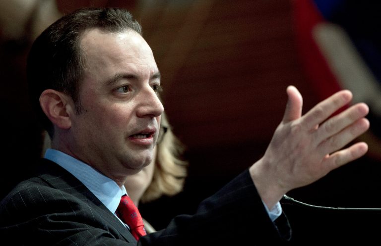 WASHINGTON, DC - MARCH 18:  Republican National Committee Chairman Reince Priebus speaks at the National Press Club March 18, 2013 in Washington, DC. During his remarks on a recent 