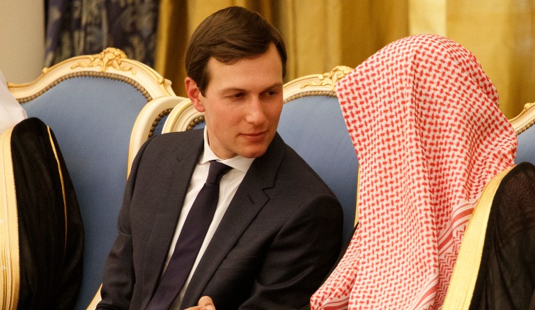 The trip to the Middle Eastern country marks the third time President Trump's son-in-law has visited this year. (AP Photo/Evan Vucci)