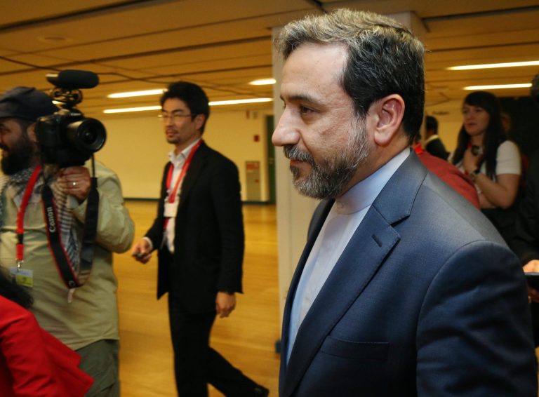 Iran's deputy Foreign Minister Abbas Araghchi arrives for a press briefing for Iranian journalists after the closed-door nuclear talks at the International Center in Vienna, Austria, Friday, May 16, 2014. Talks between Iran and six world powers hit a major snag Friday over the future size of a nuclear program that Tehran says it needs to expand to fuel atomic reactors, but which the U.S. fears could be used to make nuclear weapons. (AP Photo/Ronald Zak)