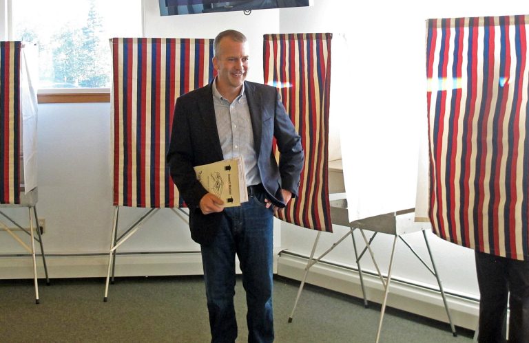 Former Republican presidential candidate Mitt Romney and Sen. Ted Cruz will both visit Alaska to campaign on behalf of Dan Sullivan, the Republican who is challenging Sen. Mark Begich, the Democratic incumbent.Â (AP/Becky Bohrer)