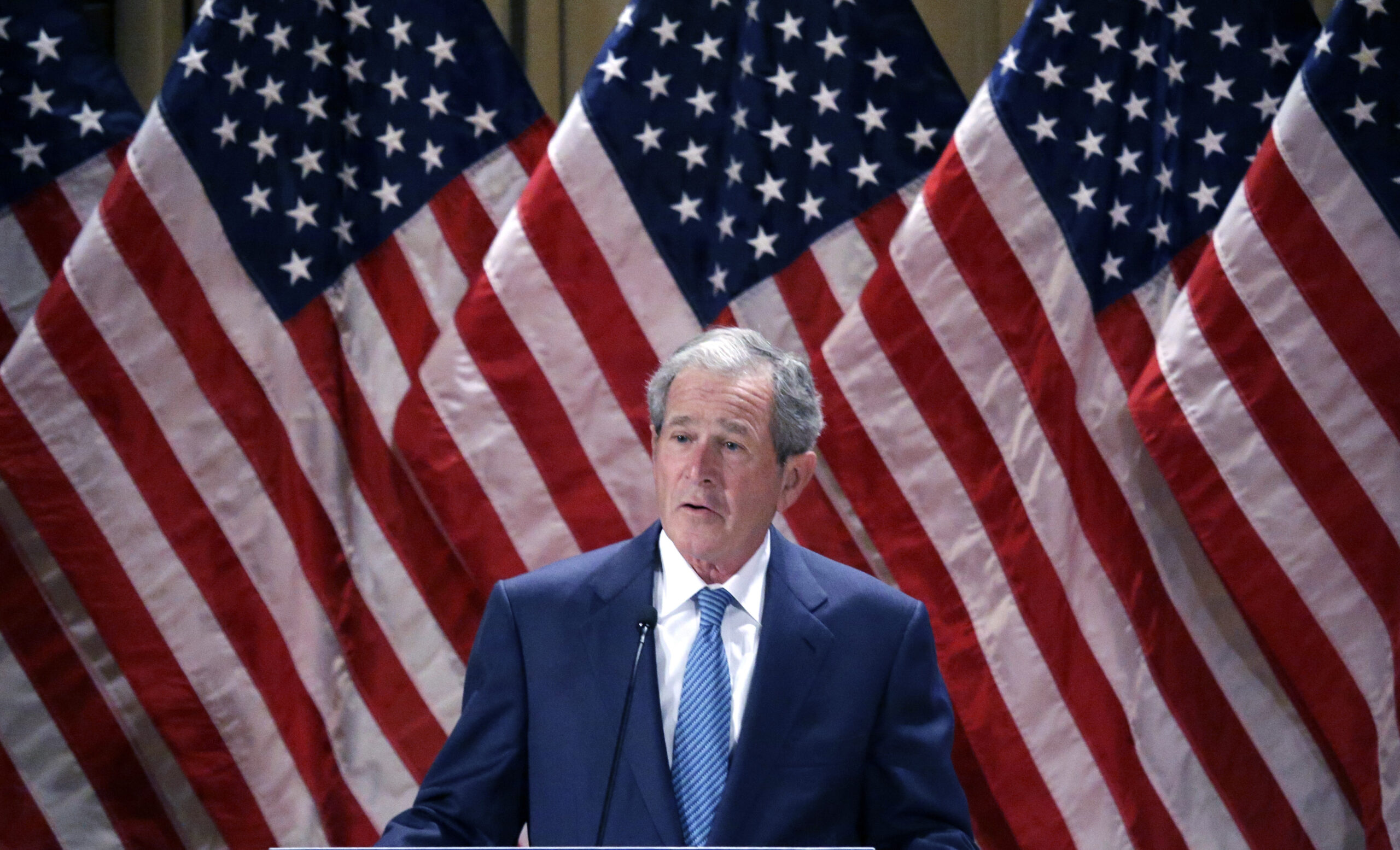 George W. Bush promotes veterans endeavor