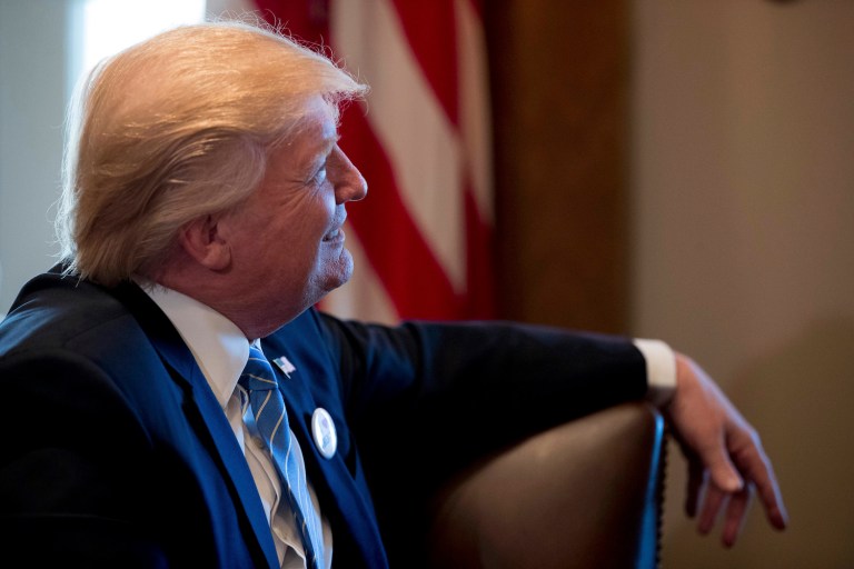 Trump barely tried to take his message to the American people. (AP Photo/Andrew Harnik)