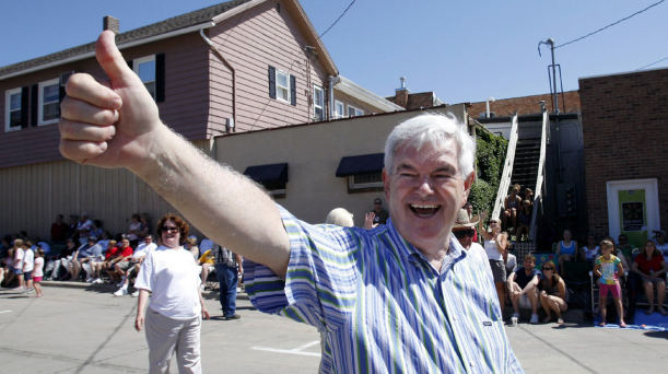Newt backs off attack just as video launches