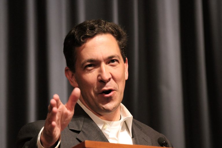 U.S. Senate challenger Chris McDaniel addresses a rally where he received support from Sarah Palin on Friday at Jones County Junior College in Ellisville, Miss. McDaniel is challenging Republican Sen. Thad Cochran. (AP/George Clark)