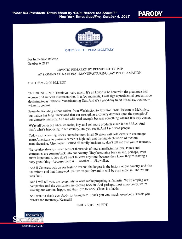 ‘Calm Before the Storm’