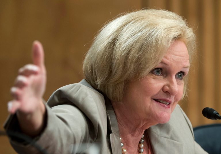 Sen. Claire McCaskill, D-Mo., blamed the Founding Fathers for some of the federal government's current divisiveness. (AP Photo/Manuel Balce Ceneta)