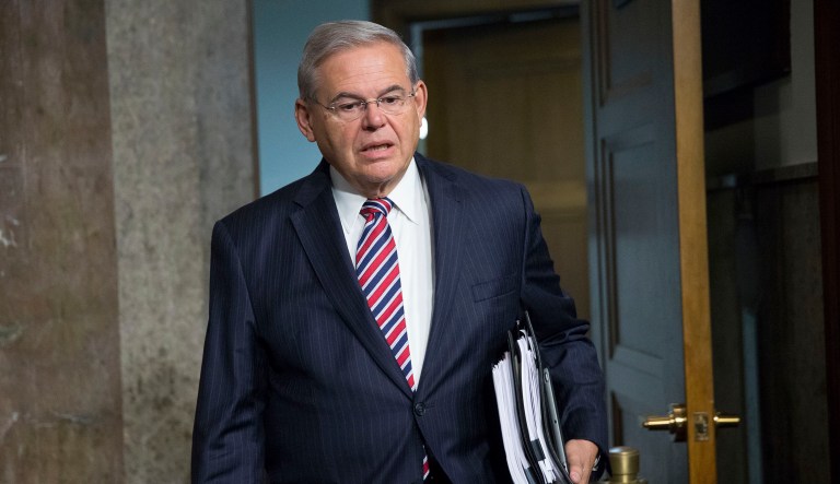 Jury selection in next month's federal corruption trial of Sen. Bob Menendez, D-N.J., began Tuesday, with attorneys questioning potential jurors. Menendez faces 14 counts of bribery and conspiracy after he was charged in 2015 with allegedly accepting gifts and campaign donations, including trips to Paris and the Dominican Republic, from Florida eye doctor Salomon Melgen. (AP Photo/Andrew Harnik)