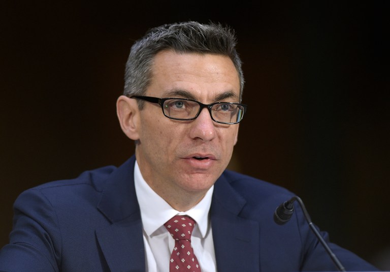 Clint Watts, a senior fellow at the Foreign Policy Research Institute Program on National Security, testifies before the Senate Intelligence Committee hearing on Capitol Hill in Washington on Thursday, March 30, on Russian intelligence activities. (AP Photo/Susan Walsh)