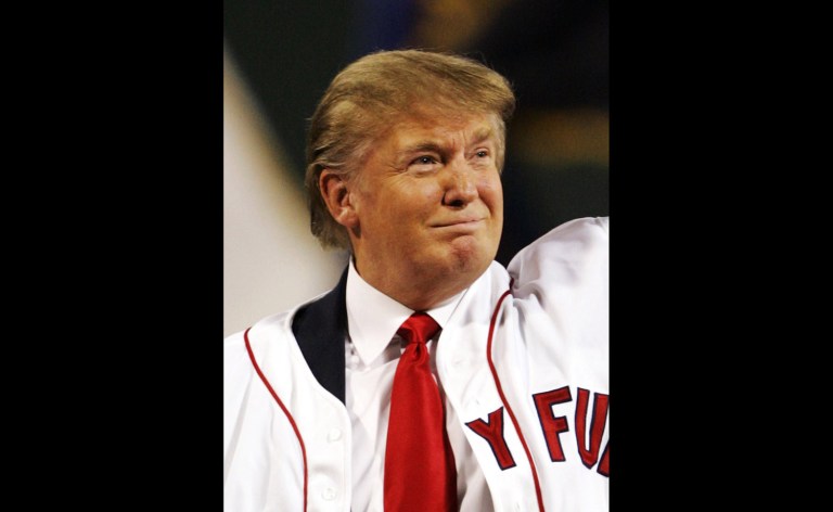 According to Politico, Trump is "in talks" to participate in the pre-game tradition at the Washington Nationals' opener Monday against the Miami Marlins. (AP Photo/Charles Krupa, FILE)