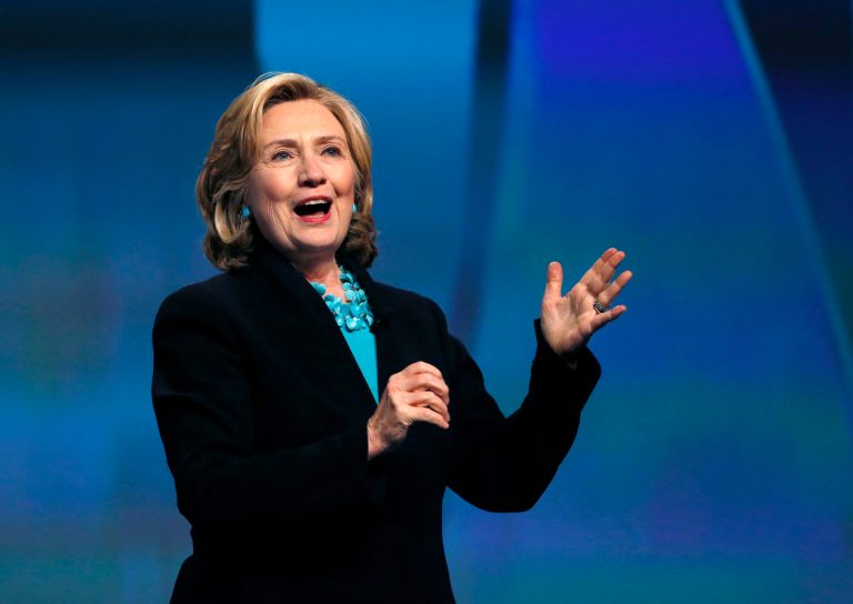 In this Dec. 4, 2014 file photo, former Secretary of State Hillary Clinton speaks in Boston. (AP Photo/Elise Amendola, File)