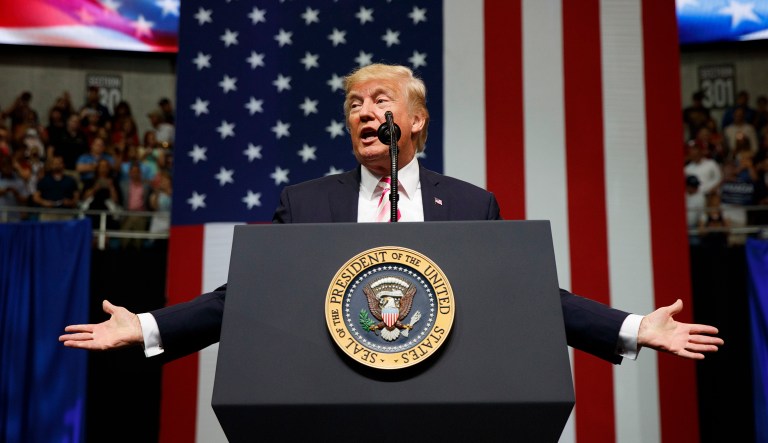 President Trump called the controversy surrounding Russia's interference in the 2016 presidential race a 