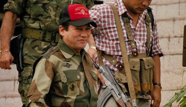 Manuel Noriega, the former Panamanian dictator, died late Monday at age 83. (AP Photo/John Hopper, File)