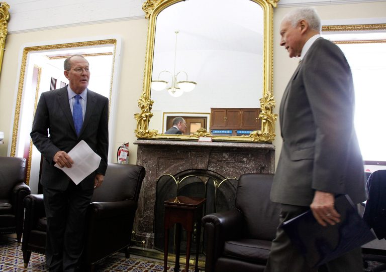Sen. Lamar Alexander, R-Tenn., left, and Sen. Orrin Hatch, R-Utah, are co-sponsors of the Employee Rights Act. (Getty Images File)