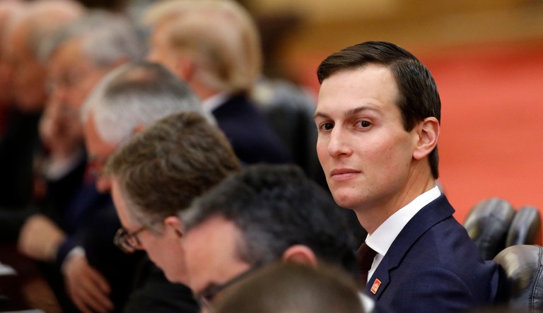 White House Senior adviser Jared Kushner has been with the Trump administration since the inauguration 10 months ago. While he has worked on foreign policy matters, his applications for permanent security clearance is still pending. (Thomas Peter/Pool Photo via AP)
