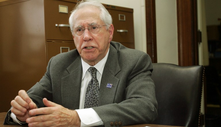 Former Sen. Mike Gravel, D-Alaska, the lawmaker who entered the infamous Pentagon Papers into the public record, said lawmakers are cowards if they don't release a memo prepared by House Republicans supposedly detailing surveillance abuses by the Obama administration. (AP Photo/Jim Cole)