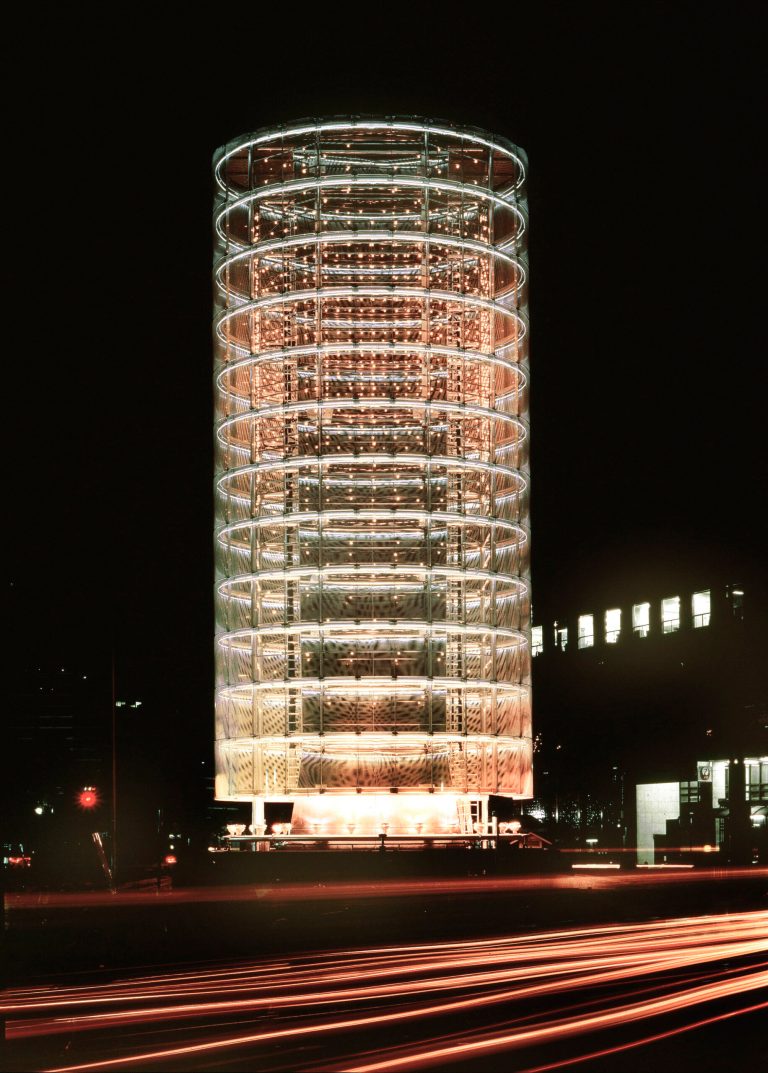 This publicity photo provided courtesy of Toyo Ito and Associates, Architects, shows Japanese architect Toyo Ito's 1986 building, Tower of Winds, in Yokohama-shi, Japan. Ito has won the 2013 Pritzker Architecture Prize, the prize's jury announced Sunday, March 17, 2013. Ito, the sixth Japanese architect to receive the prize, is recognized for the libraries, houses, theaters, offices and other buildings he has designed in Japan and beyond. (AP Photo/Courtesy of Toyo Ito and Associates, Architects, Tomio Ohashi)
