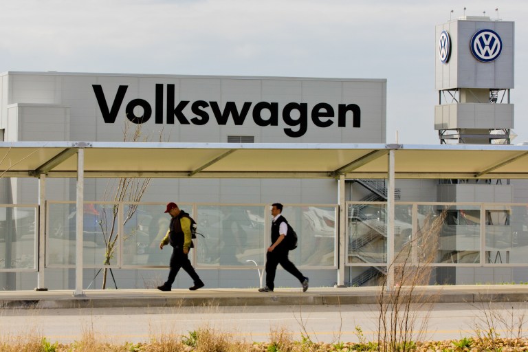 Workers at Volkswagen's lone U.S. plant in Tennessee on Wednesday kicked off a three-day election that will determine whether they will be represented by the United Auto Workers union. (AP Photo/Erik Schelzig, file)