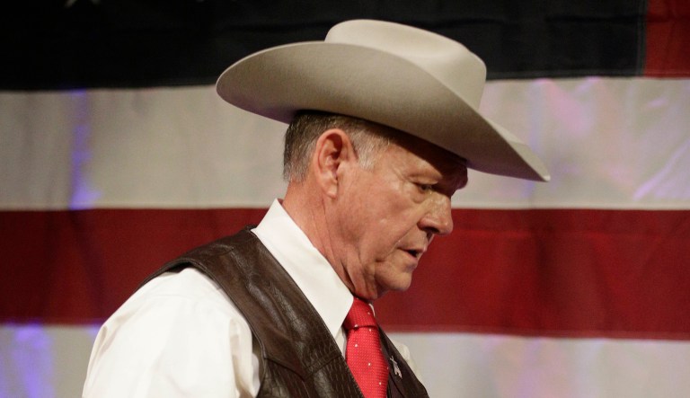 Former Alabama Chief Justice and U.S. Senate candidate Roy Moore faces allegations from four women that he made inappropriate overtures toward them when he was in his 30s. Some of the women were as young as 14 when the incidents allegedly occurred. (AP Photo/Brynn Anderson)