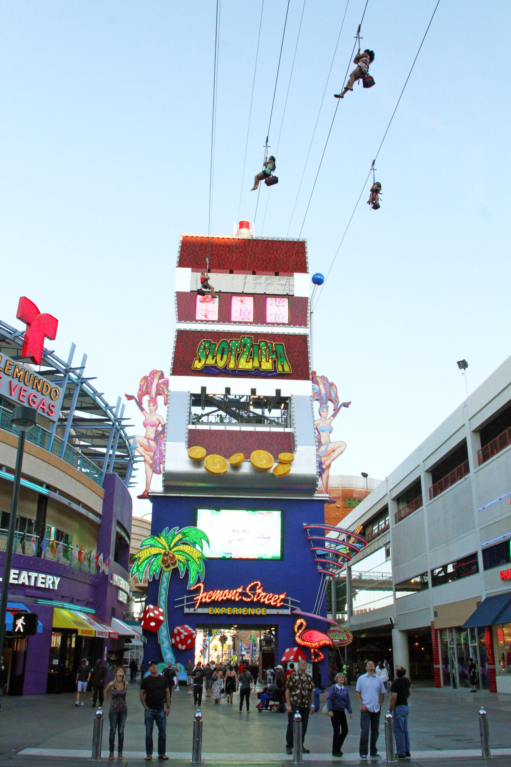 ‘SlotZilla’ zip line opens in downtown Las Vegas