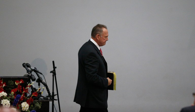 Rogers' decision to leave the Republican candidate before the Dec. 12 special election is not entirely unexpected. (AP Photo/Brynn Anderson)