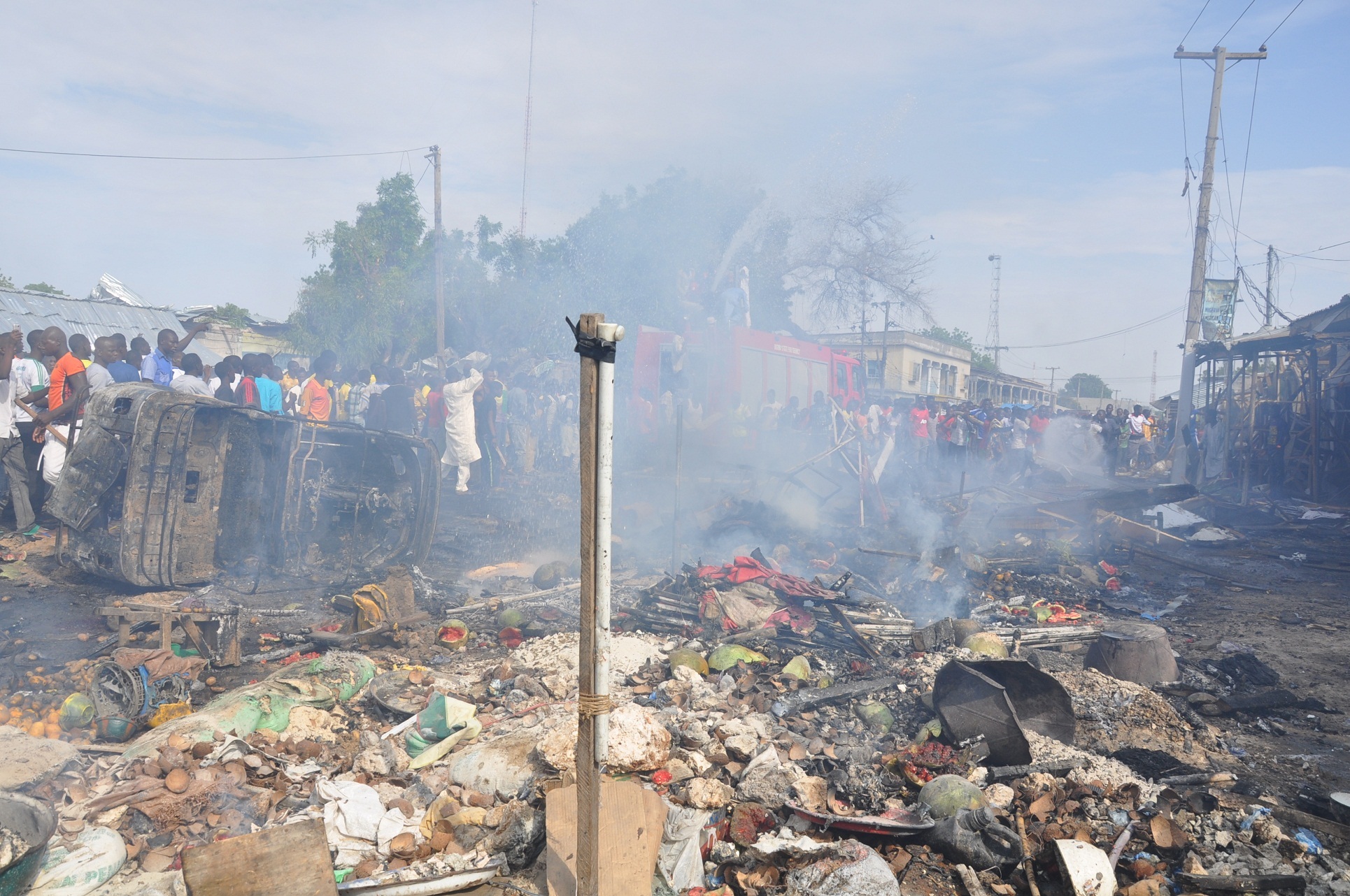 Civilian group: 56 dead in Nigeria market blast
